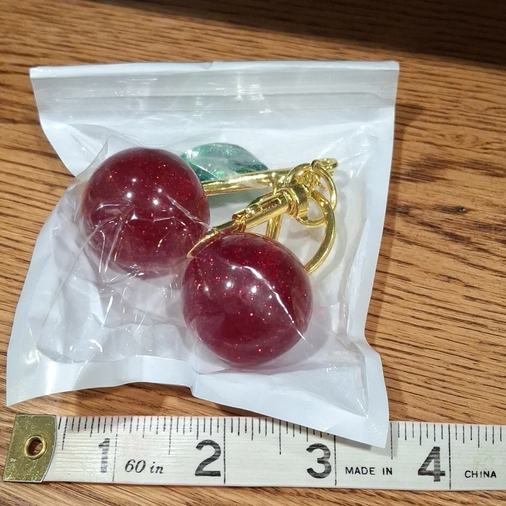Sparkly Cherry Keychain/Purse Charm
